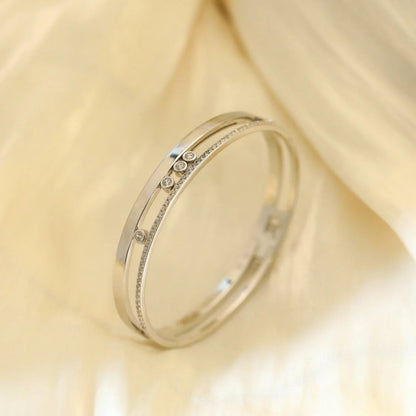 [Super CiCi]Move Romane Diamond Bangle Bracelet