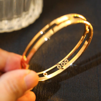 [Super CiCi]Move Romane Diamond Bangle Bracelet
