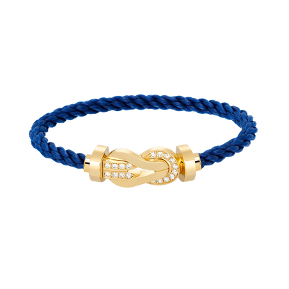 [Super CiCi ]CHANCE LARGE 8 FIGURE BUCKLE HALF DIAMOND BRACELET GOLD