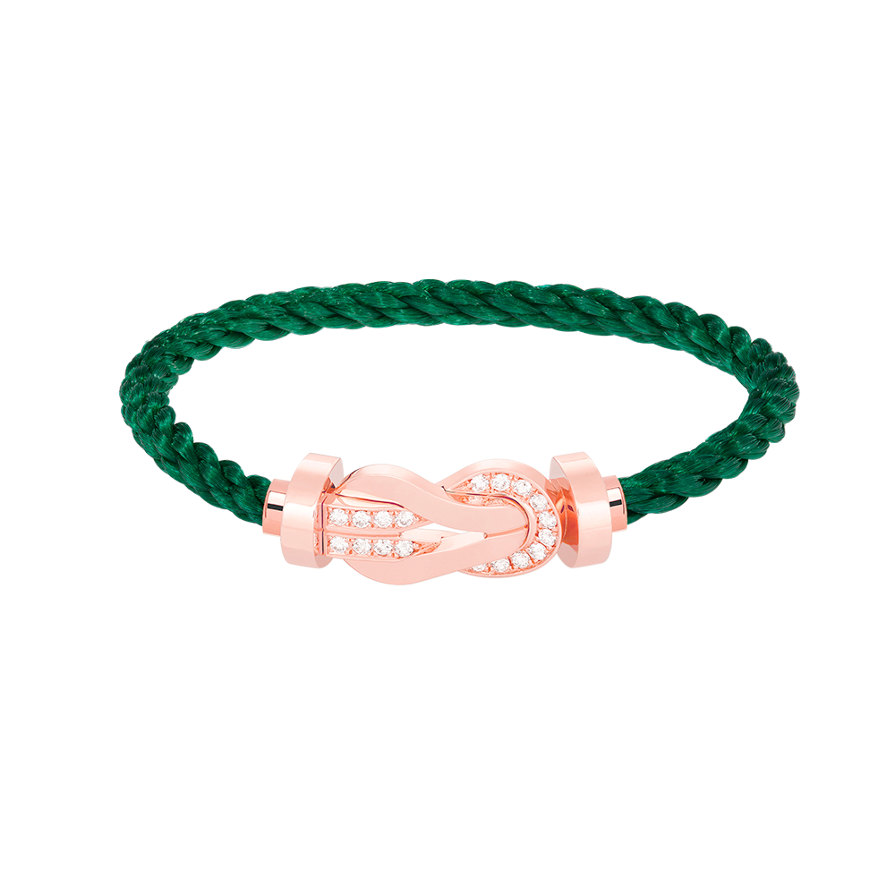 [Super CiCi ]CHANCE LARGE 8 FIGURE BUCKLE HALF DIAMOND BRACELET ROSE GOLD