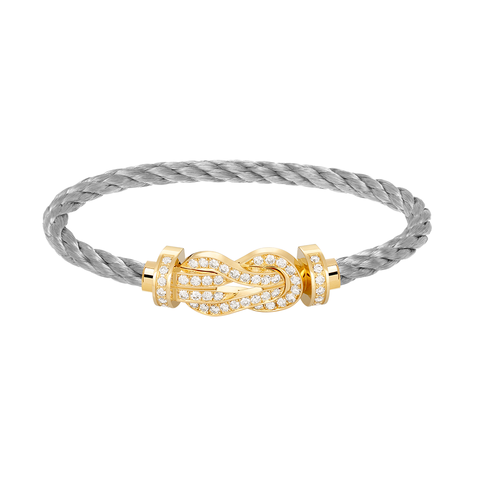 [Super CiCi ]CHANCE LARGE 8 FIGURE BUCKLE FULLDIAMOND BRACELET GOLD