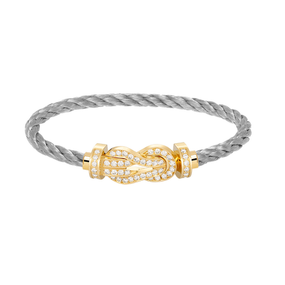 [Super CiCi ]CHANCE LARGE 8 FIGURE BUCKLE FULLDIAMOND BRACELET GOLD
