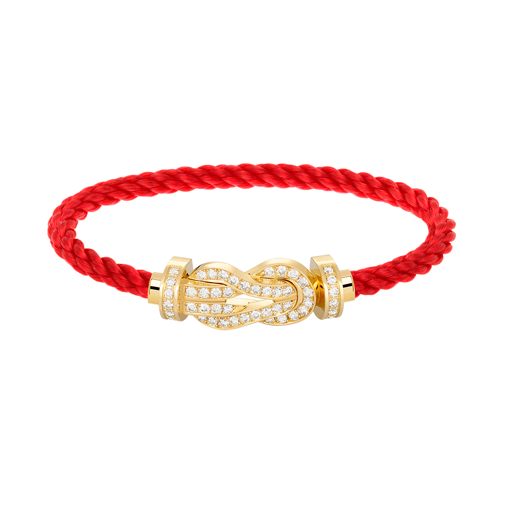 [Super CiCi ]CHANCE LARGE 8 FIGURE BUCKLE FULLDIAMOND BRACELET GOLD