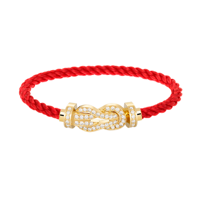 [Super CiCi ]CHANCE LARGE 8 FIGURE BUCKLE FULLDIAMOND BRACELET GOLD