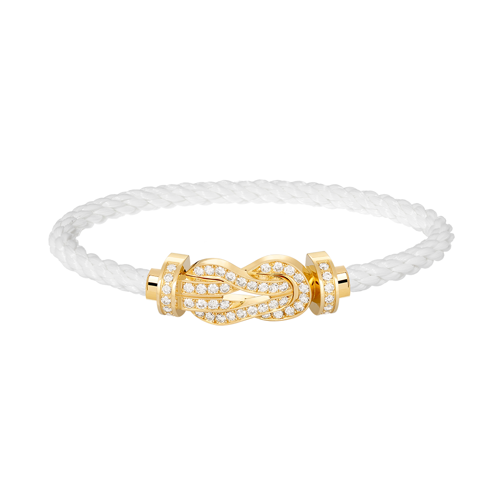 [Super CiCi ]CHANCE LARGE 8 FIGURE BUCKLE FULLDIAMOND BRACELET GOLD
