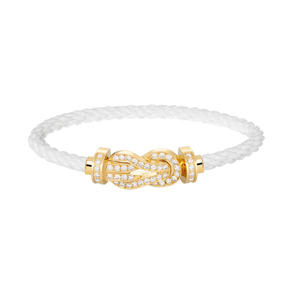 [Super CiCi ]CHANCE LARGE 8 FIGURE BUCKLE FULLDIAMOND BRACELET GOLD