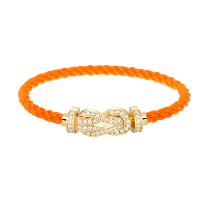 [Super CiCi ]CHANCE LARGE 8 FIGURE BUCKLE FULLDIAMOND BRACELET GOLD