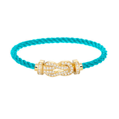 [Super CiCi ]CHANCE LARGE 8 FIGURE BUCKLE FULLDIAMOND BRACELET GOLD