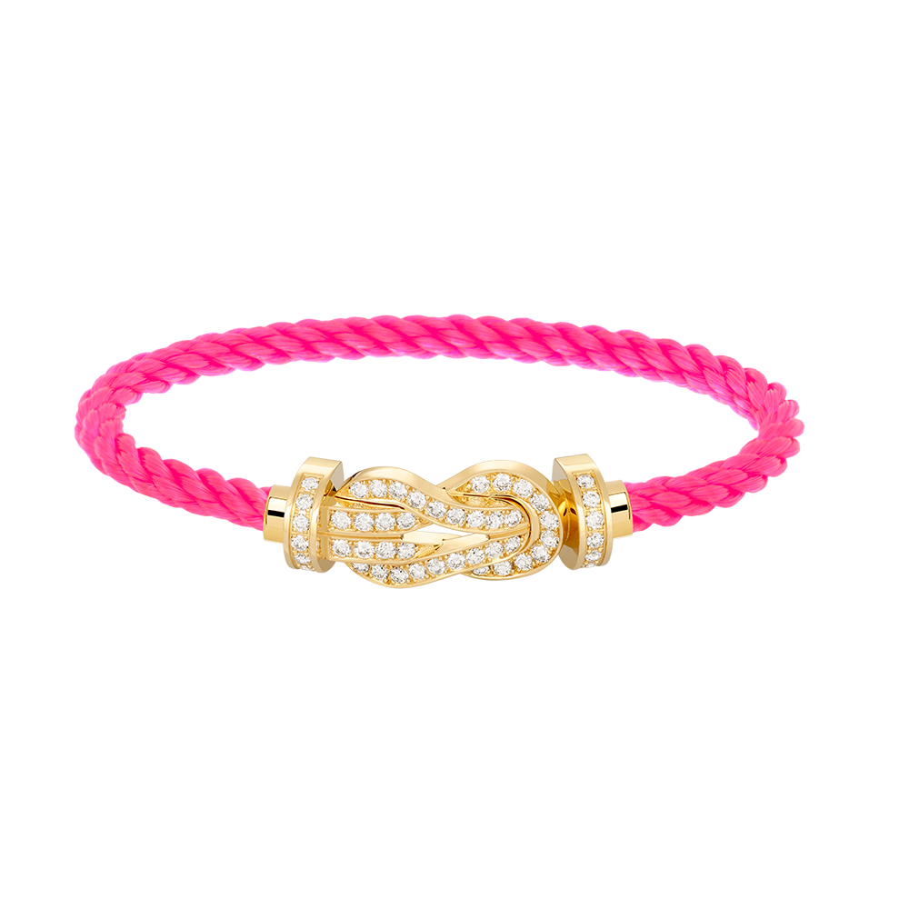 [Super CiCi ]CHANCE LARGE 8 FIGURE BUCKLE FULLDIAMOND BRACELET GOLD
