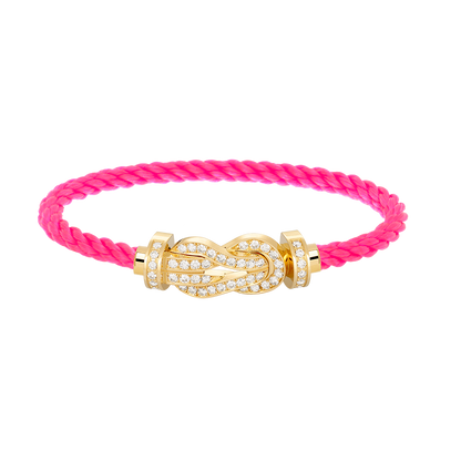 [Super CiCi ]CHANCE LARGE 8 FIGURE BUCKLE FULLDIAMOND BRACELET GOLD