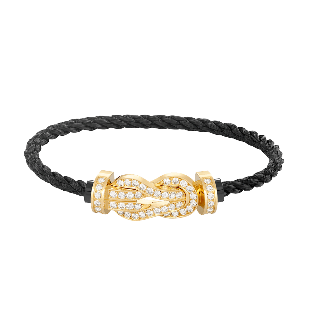 [Super CiCi ]CHANCE LARGE 8 FIGURE BUCKLE FULLDIAMOND BRACELET GOLD