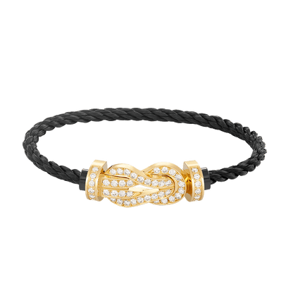 [Super CiCi ]CHANCE LARGE 8 FIGURE BUCKLE FULLDIAMOND BRACELET GOLD