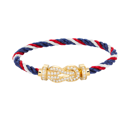[Super CiCi ]CHANCE LARGE 8 FIGURE BUCKLE FULLDIAMOND BRACELET GOLD