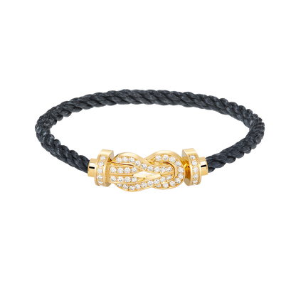 [Super CiCi ]CHANCE LARGE 8 FIGURE BUCKLE FULLDIAMOND BRACELET GOLD