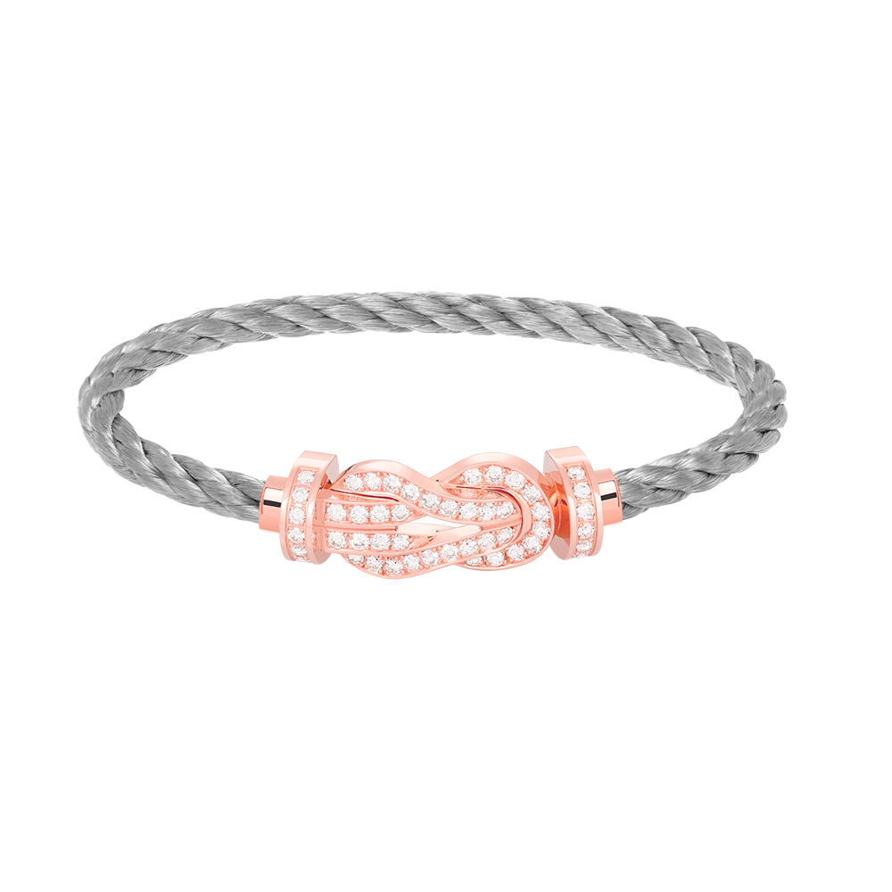 [Super CiCi ]CHANCE LARGE 8 FIGURE BUCKLE FULL DIAMOND BRACELET ROSE GOLD
