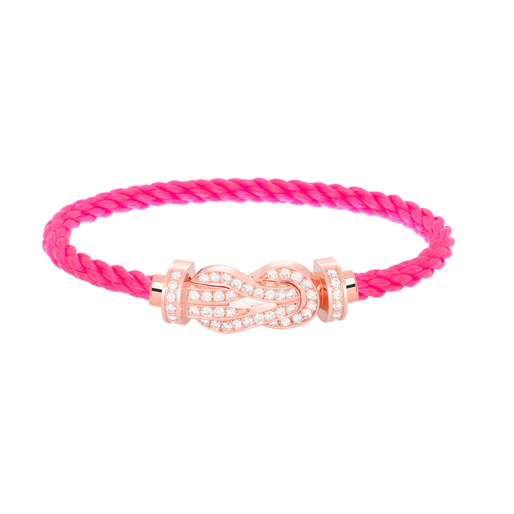 [Super CiCi ]CHANCE LARGE 8 FIGURE BUCKLE FULL DIAMOND BRACELET ROSE GOLD
