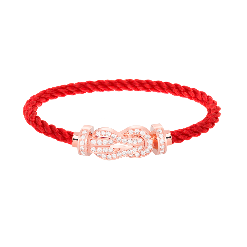[Super CiCi ]CHANCE LARGE 8 FIGURE BUCKLE FULL DIAMOND BRACELET ROSE GOLD