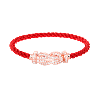[Super CiCi ]CHANCE LARGE 8 FIGURE BUCKLE FULL DIAMOND BRACELET ROSE GOLD
