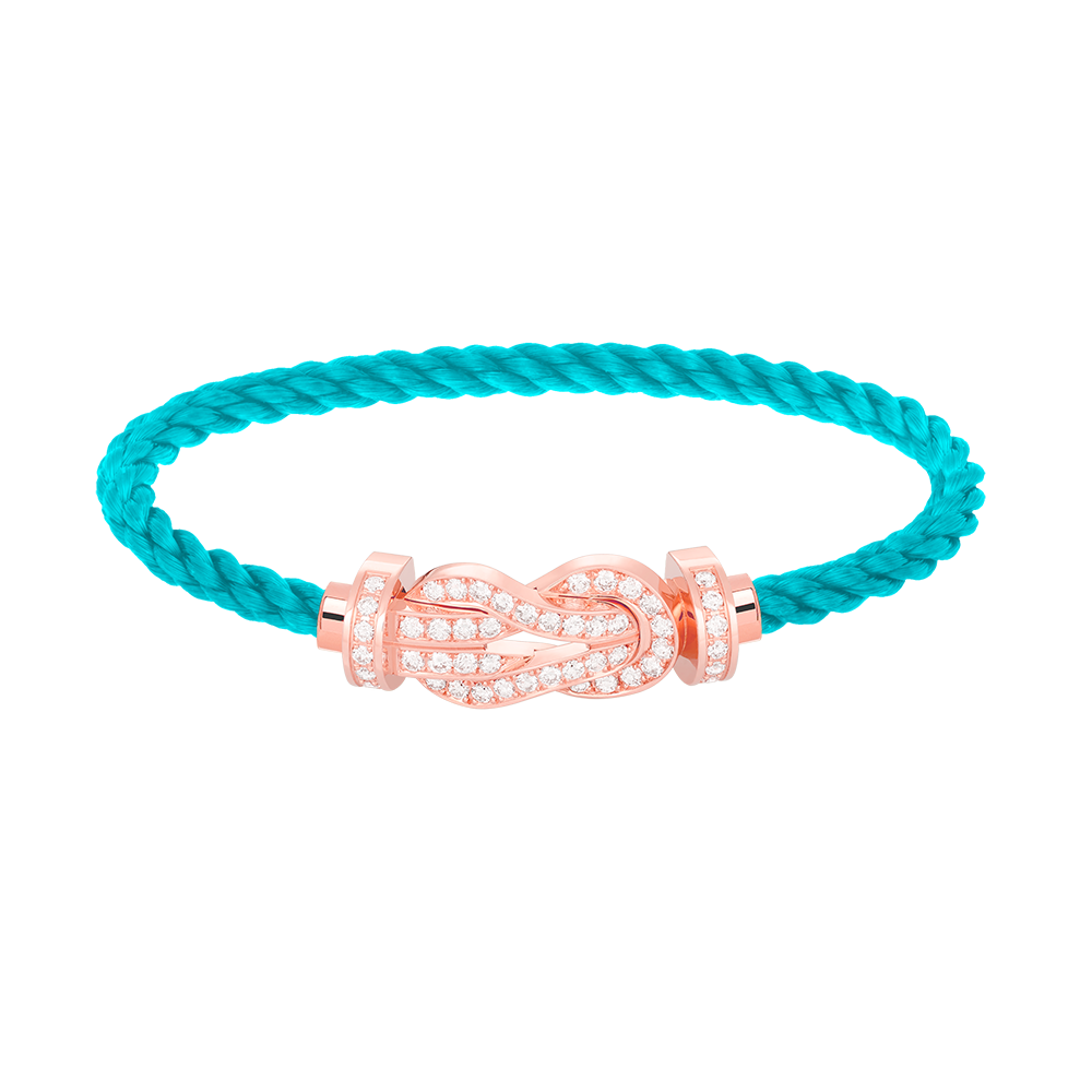 [Super CiCi ]CHANCE LARGE 8 FIGURE BUCKLE FULL DIAMOND BRACELET ROSE GOLD