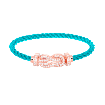 [Super CiCi ]CHANCE LARGE 8 FIGURE BUCKLE FULL DIAMOND BRACELET ROSE GOLD