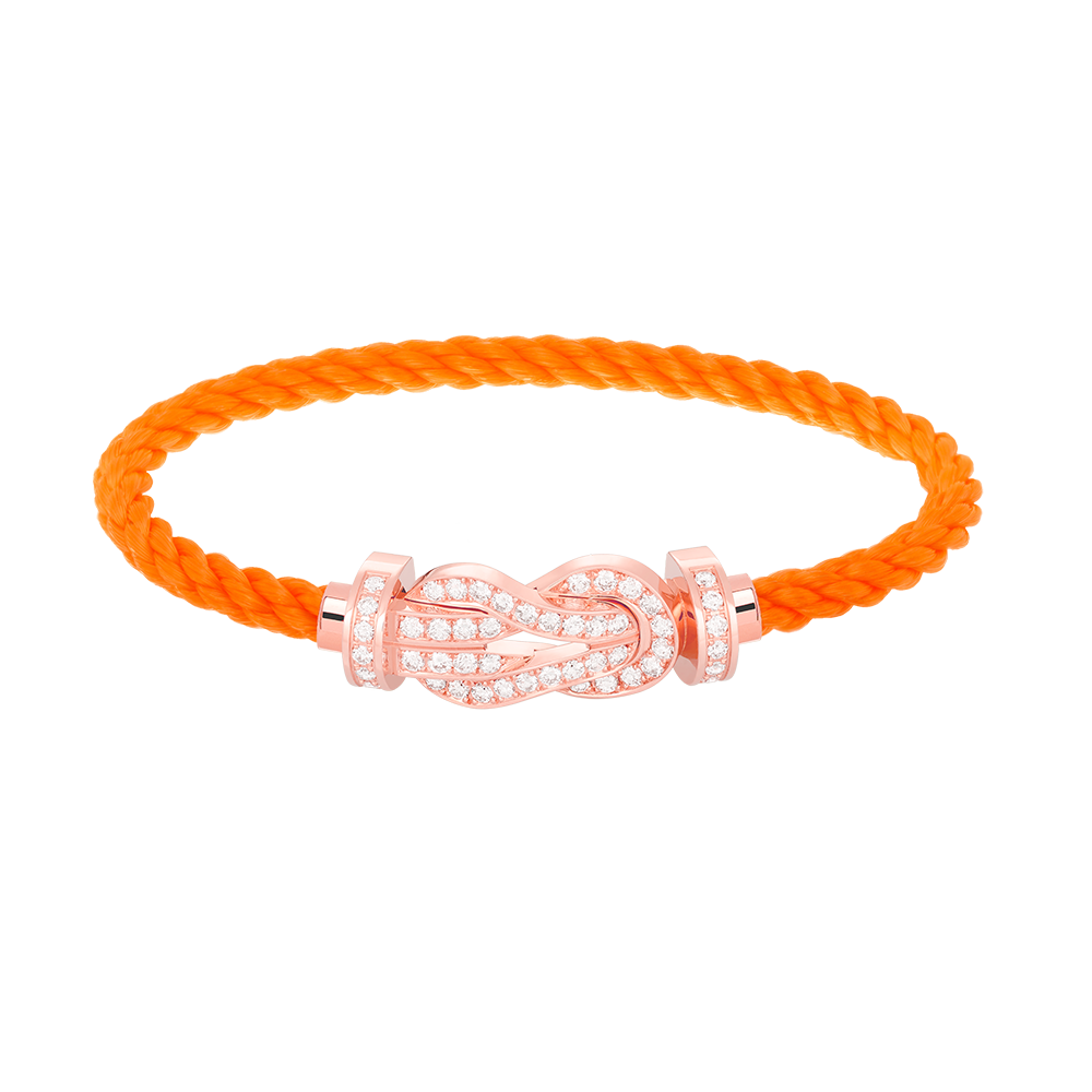 [Super CiCi ]CHANCE LARGE 8 FIGURE BUCKLE FULL DIAMOND BRACELET ROSE GOLD