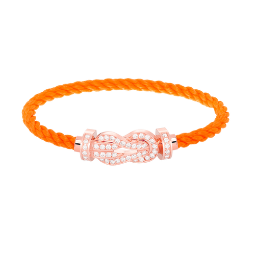[Super CiCi ]CHANCE LARGE 8 FIGURE BUCKLE FULL DIAMOND BRACELET ROSE GOLD