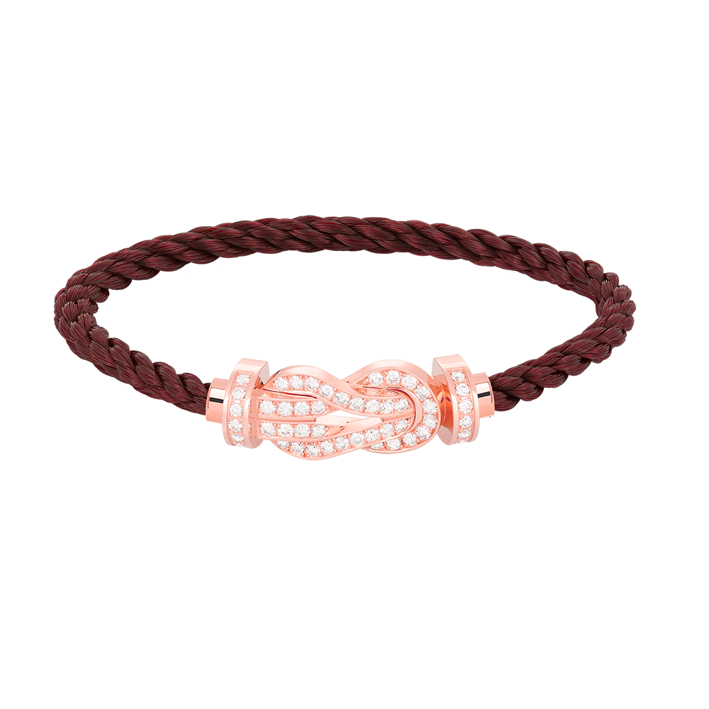 [Super CiCi ]CHANCE LARGE 8 FIGURE BUCKLE FULL DIAMOND BRACELET ROSE GOLD
