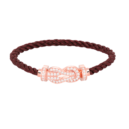 [Super CiCi ]CHANCE LARGE 8 FIGURE BUCKLE FULL DIAMOND BRACELET ROSE GOLD