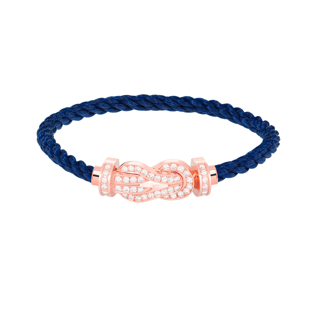 [Super CiCi ]CHANCE LARGE 8 FIGURE BUCKLE FULL DIAMOND BRACELET ROSE GOLD