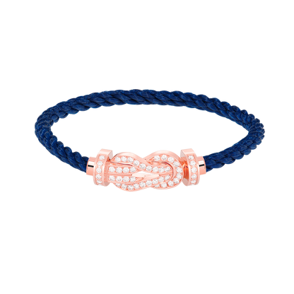 [Super CiCi ]CHANCE LARGE 8 FIGURE BUCKLE FULL DIAMOND BRACELET ROSE GOLD