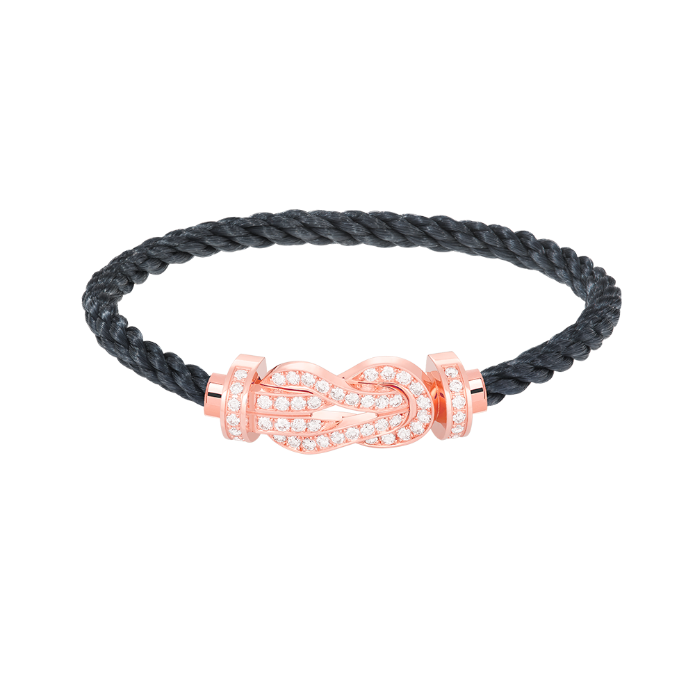 [Super CiCi ]CHANCE LARGE 8 FIGURE BUCKLE FULL DIAMOND BRACELET ROSE GOLD