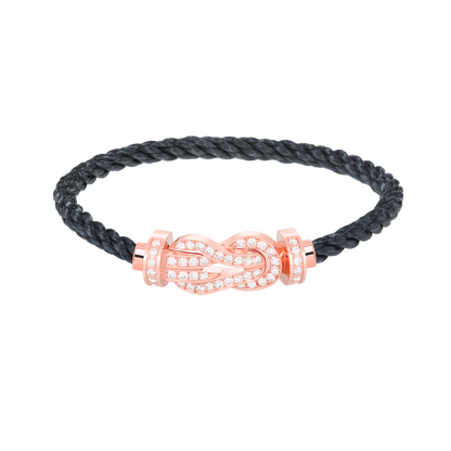 [Super CiCi ]CHANCE LARGE 8 FIGURE BUCKLE FULL DIAMOND BRACELET ROSE GOLD