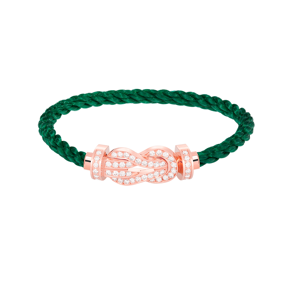 [Super CiCi ]CHANCE LARGE 8 FIGURE BUCKLE FULL DIAMOND BRACELET ROSE GOLD