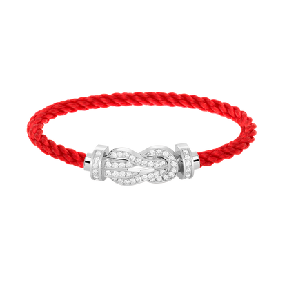 [Super CiCi ]CHANCE LARGE 8 FIGURE BUCKLE FULL DIAMOND BRACELET SILVER