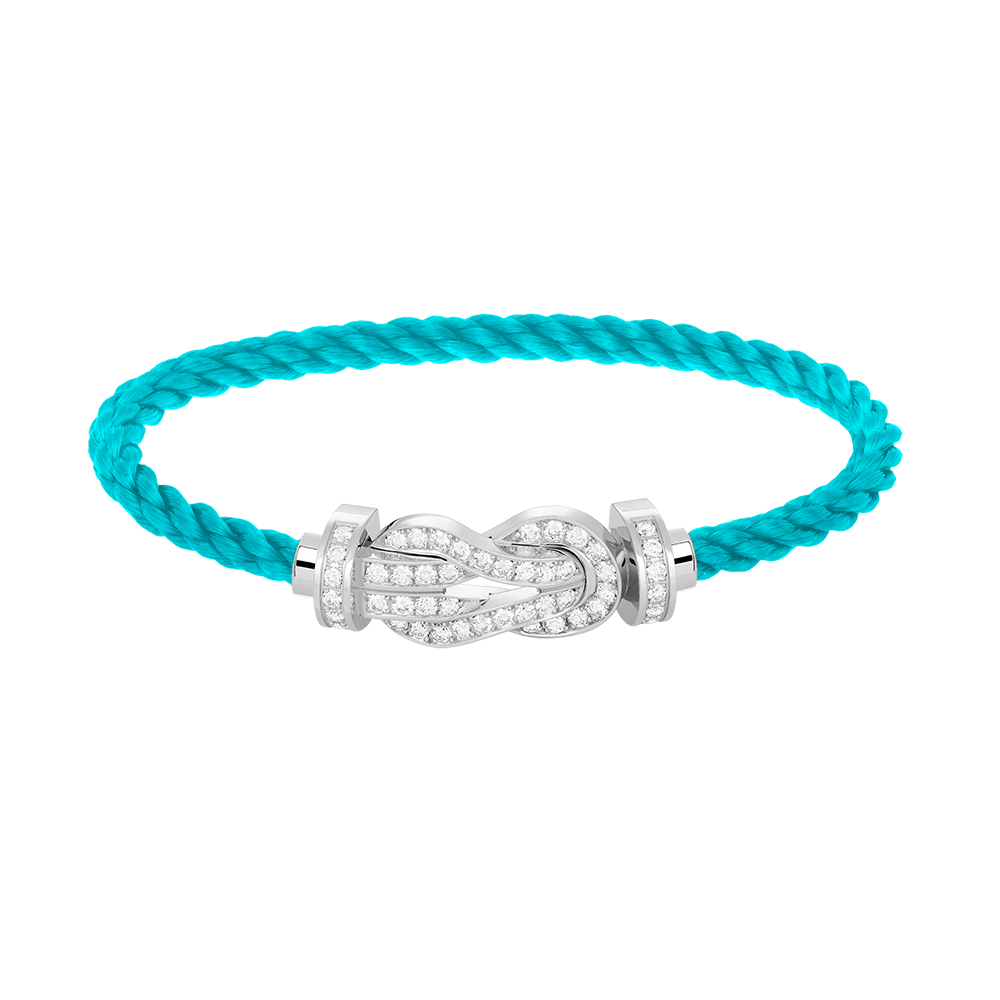 [Super CiCi ]CHANCE LARGE 8 FIGURE BUCKLE FULL DIAMOND BRACELET SILVER