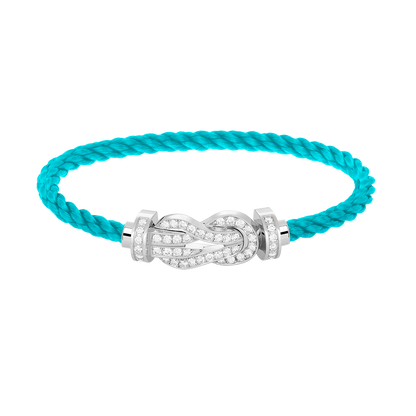 [Super CiCi ]CHANCE LARGE 8 FIGURE BUCKLE FULL DIAMOND BRACELET SILVER
