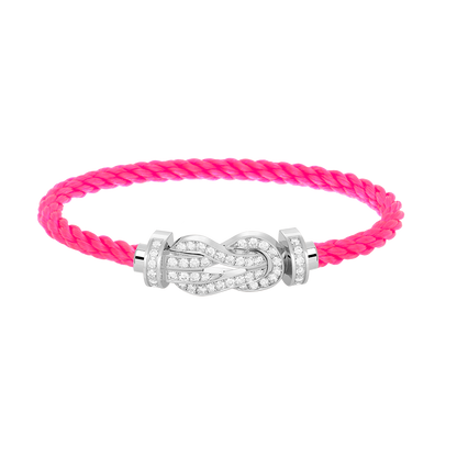 [Super CiCi ]CHANCE LARGE 8 FIGURE BUCKLE FULL DIAMOND BRACELET SILVER
