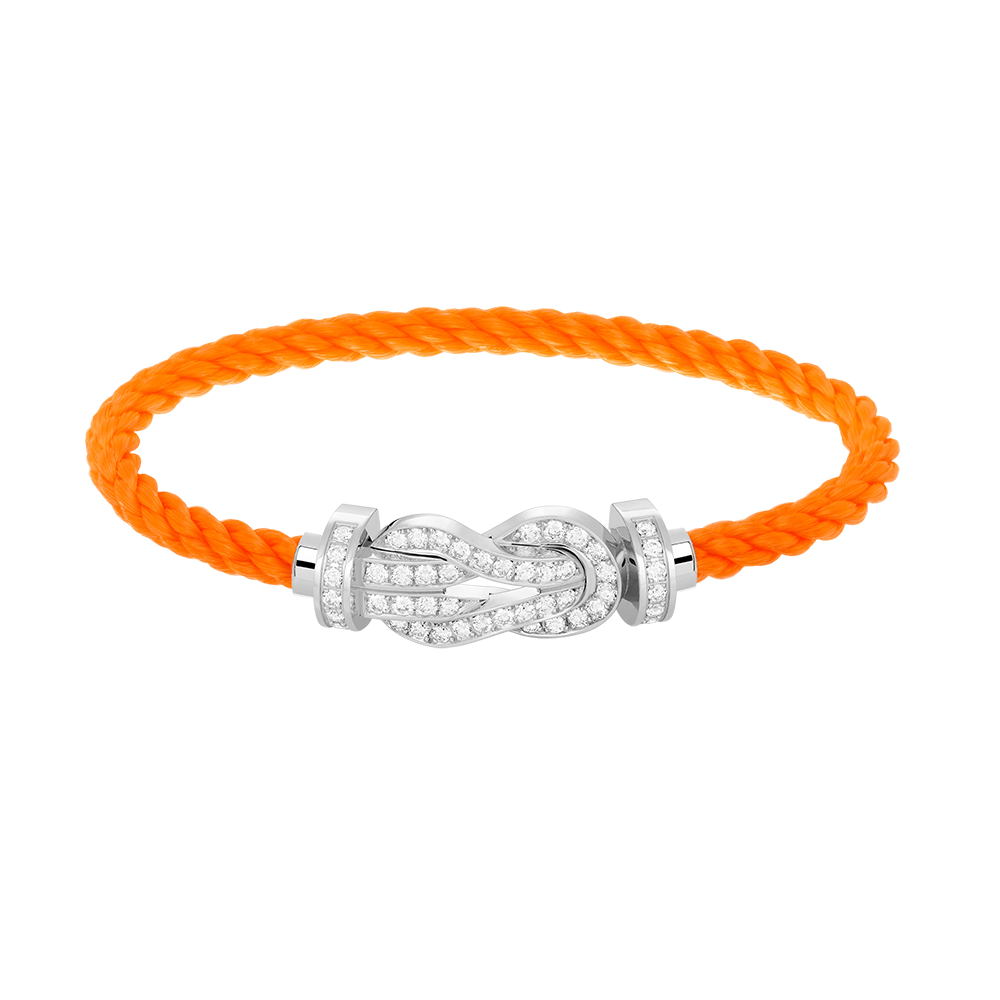 [Super CiCi ]CHANCE LARGE 8 FIGURE BUCKLE FULL DIAMOND BRACELET SILVER