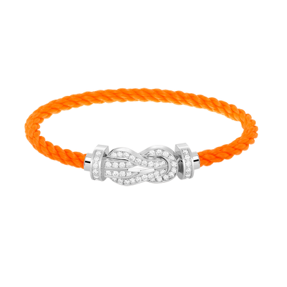 [Super CiCi ]CHANCE LARGE 8 FIGURE BUCKLE FULL DIAMOND BRACELET SILVER