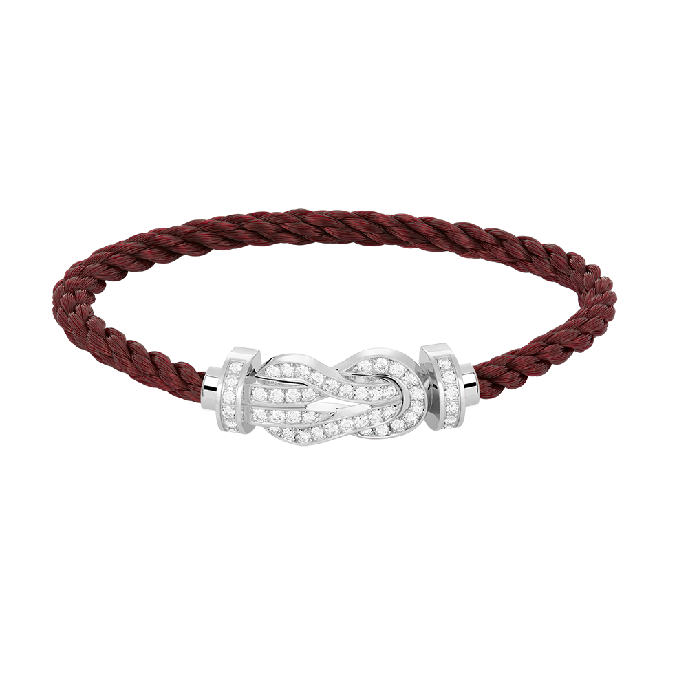 [Super CiCi ]CHANCE LARGE 8 FIGURE BUCKLE FULL DIAMOND BRACELET SILVER