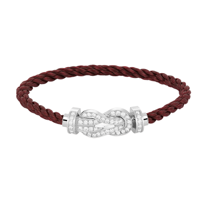 [Super CiCi ]CHANCE LARGE 8 FIGURE BUCKLE FULL DIAMOND BRACELET SILVER