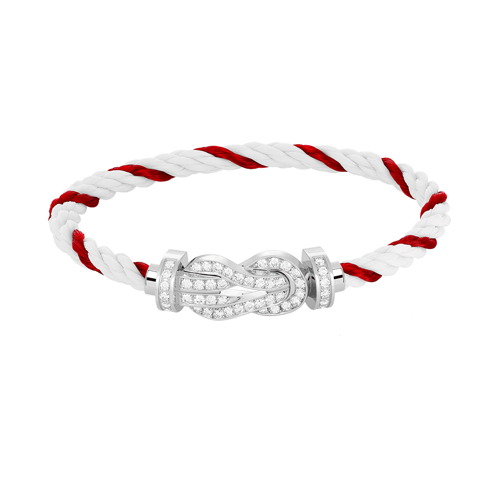 [Super CiCi ]CHANCE LARGE 8 FIGURE BUCKLE FULL DIAMOND BRACELET SILVER