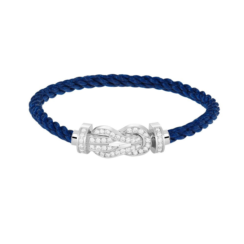 [Super CiCi ]CHANCE LARGE 8 FIGURE BUCKLE FULL DIAMOND BRACELET SILVER