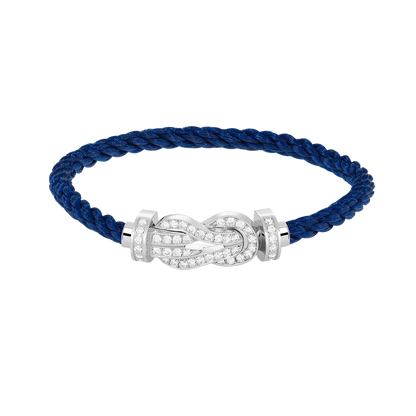 [Super CiCi ]CHANCE LARGE 8 FIGURE BUCKLE FULL DIAMOND BRACELET SILVER
