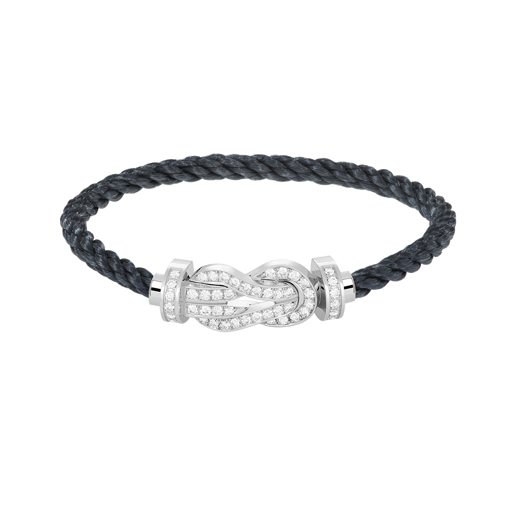 [Super CiCi ]CHANCE LARGE 8 FIGURE BUCKLE FULL DIAMOND BRACELET SILVER