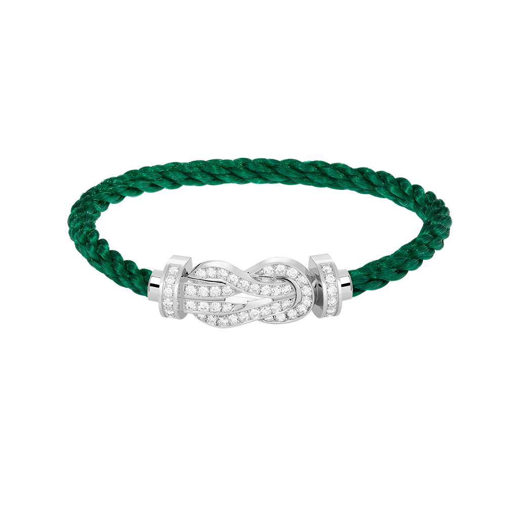 [Super CiCi ]CHANCE LARGE 8 FIGURE BUCKLE FULL DIAMOND BRACELET SILVER