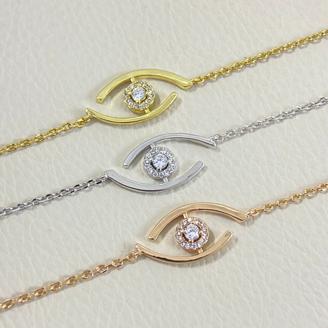 [Super CiCi]Lucky Eye Pave-Set Diamond Bracelet