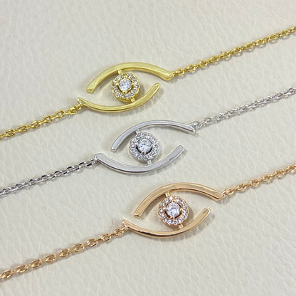 [Super CiCi]Lucky Eye Pave-Set Diamond Bracelet