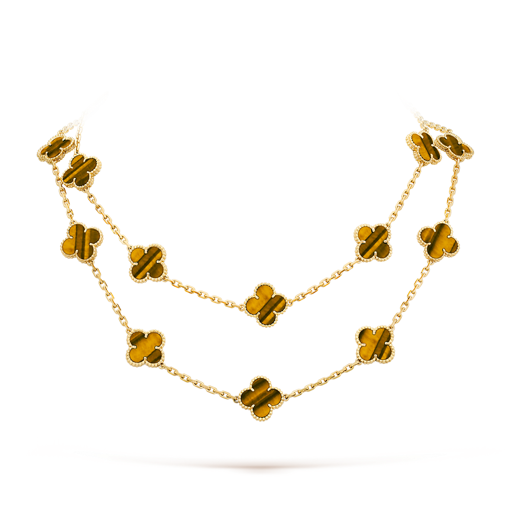 [Super CiCi ]CLOVER 20 MOTIFS TIGER EYE ROSE GOLD