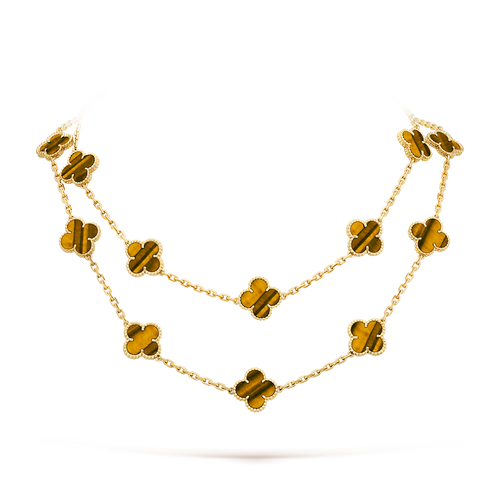[Super CiCi ]CLOVER 20 MOTIFS TIGER EYE ROSE GOLD